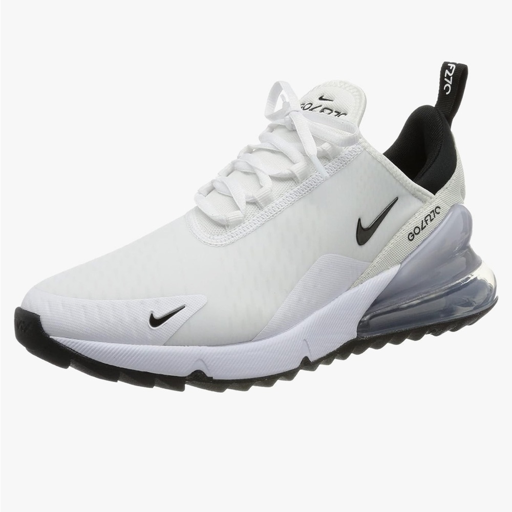 Nike air max 270 golf shoes white black size 9.5 mens